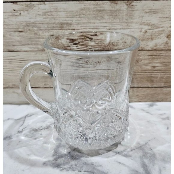 Antique EAPG Mug Etched "Kenneth 1908" 3" Fair Souvenir - Picture 1 of 10
